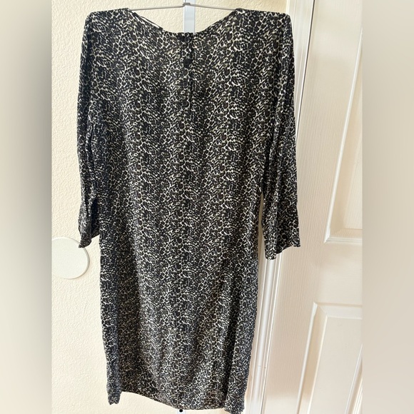 Maje Nicole Silk Animal Print Dress - Size 2 (Medium) - Picture 2 of 5